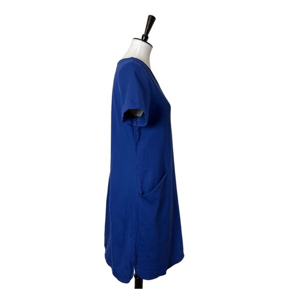 Banana Republic Dress Shift Ponte Knit Short Sleeve Pockets Blue Women’s Size 12 - Picture 3 of 12